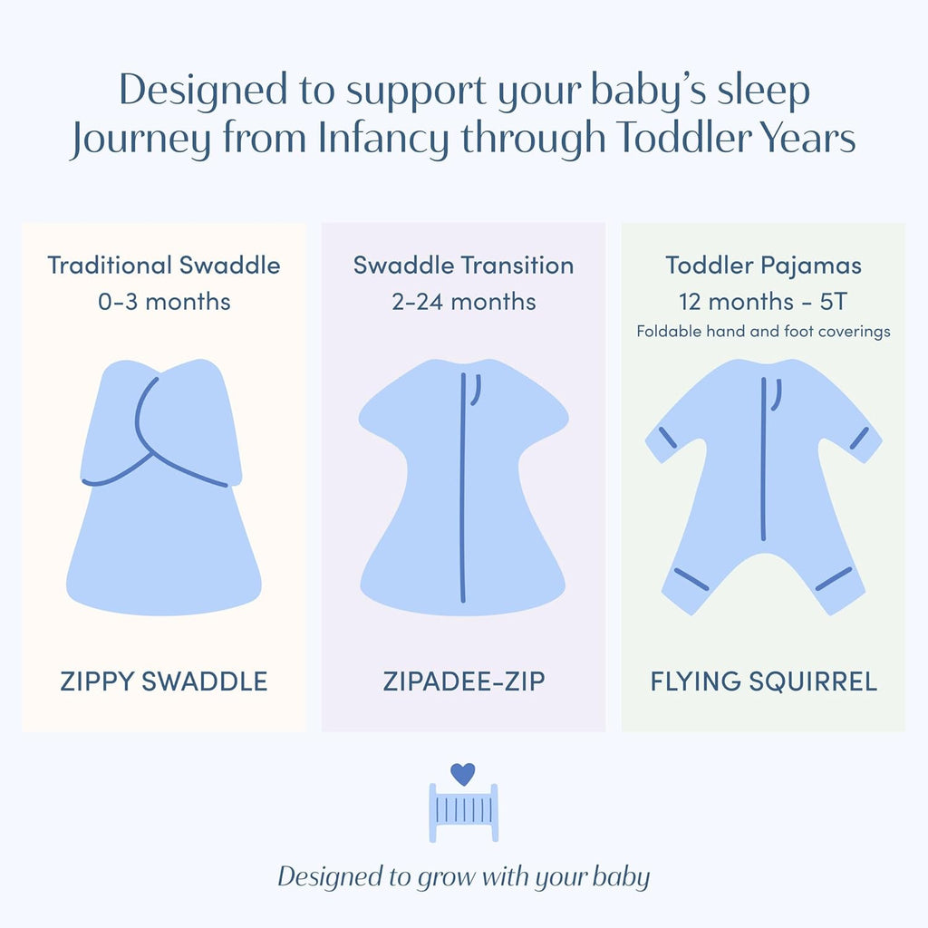 Sleeping Baby Zipadee-Zip Cotton Transition Swaddle Blanket - Baby Sleep Sack and Baby Blanket - Friendly Fox - 3-6 Months - 8-13 Lbs - 18-26"