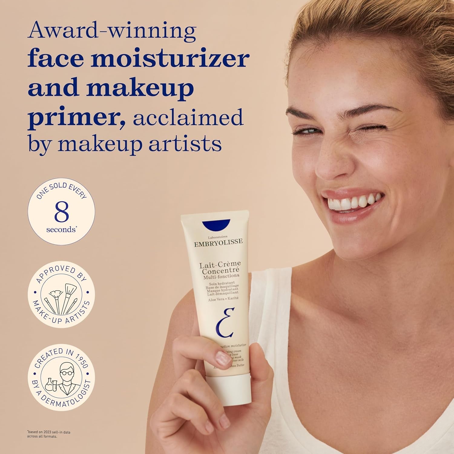 Embryolisse Lait-Crème Concentré, Face Cream & Makeup Primer - Cream for Daily Skincare - Face Moisturizers for All Skin Types (New Packaging)